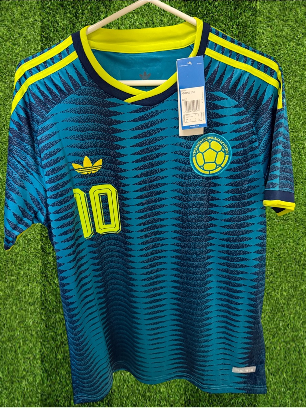 Colombia Men’s soccer Jersey - Teal & Yellow Accent